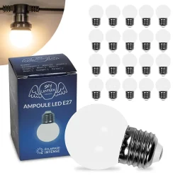 Lot de 20 Ampoules Guirlande Guinguette Led E27 Blanc Chaud - 1.5W