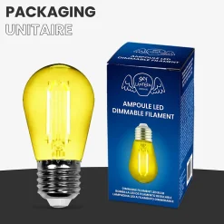 Lot de 10 Ampoules Guirlande Guinguette Led E27 jaune - 2W