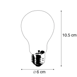 Lot de 3 ampoules LED à filament torsadé E27 A60 transparentes 3W 210lm 2200K