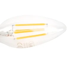 Lot de 5 ampoules LED à filament bougie E14 dimmables B35 transparentes 3W 250lm 2700K