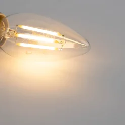 Lot de 5 ampoules LED à filament bougie E14 dimmables B35 transparentes 3W 250lm 2700K