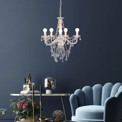 Lot de 6 ampoules LED avec douille E14, forme poire 4 watts, en métal et verre, laiteux