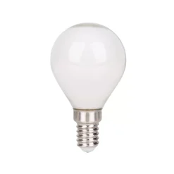 Lot de 6 ampoules LED avec douille E14, forme poire 4 watts, en métal et verre, laiteux