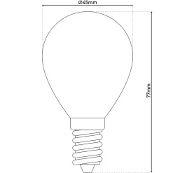 Lot de 5 ampoules LED avec douille E14 3,9 watts, en métal et verre, ambre