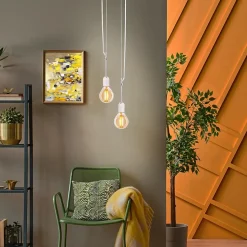 Lot de 5 ampoules LED avec douille E14 3,9 watts, en métal et verre, ambre