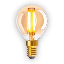 Lot de 5 ampoules LED avec douille E14 3,9 watts, en métal et verre, ambre