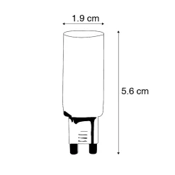 Lot de 4 ampoules LED dimmables 3 niveaux G9 4,5W 500lm 2700K