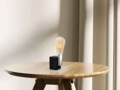 Lot de 4 ampoules LED douille E27 4 watts, en métal et verre, blanc chaud