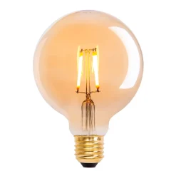 Lot de 3 ampoules LED douille E27 4,1 watts , en métal et verre, blanc chaud