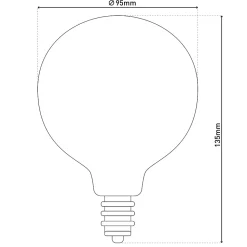 Lot de 3 ampoules LED douille E27 4,1 watts , en métal et verre, blanc chaud