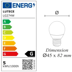 Lot de 10 ampoules LED E27 4,5W 330Lm 3000K - garantie 5 ans