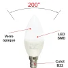 Lot de 10 ampoules LED E14 4,5W 330Lm 3000K - garantie 5 ans