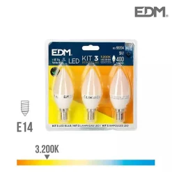 Lot de 3 Ampoules LED E14 5W F