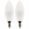 Lot de 2 ampoules LED flamme 5,2W E14 470lm 2700K (Blanc chaud)