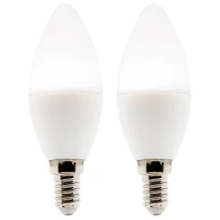Lot de 2 ampoules LED Flamme 5W E14 400lm 6500K - Elexity
