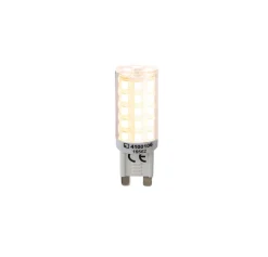 Lot de 6 ampoules LED G9, 3,5 watts, en plastique, blanc chaud
