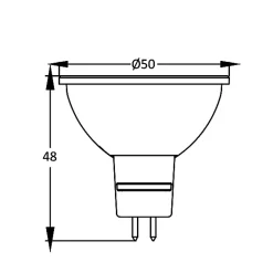 Lot de 10 ampoules LED GU5.3 5W (Eq. 32W) 4000K 110 degrés