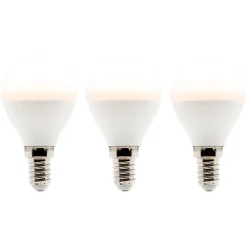 Lot de 3 ampoules LED sphériques 5,2W E14 470lm 2700K - Blanc chaud - Zenitech