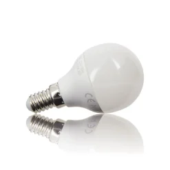 Lot de 5 ampoules SMD LED P45 Opaque, culot E14, 470 Lumens, conso. 5,3 W (eq. 40W), 4000K, Blanc neutre