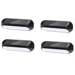 (Lot de 4) Applique Solaire Murale LED Blanc Chaud ou Multi-Couleur 3000K