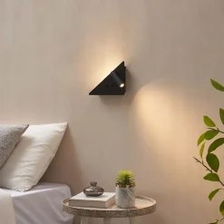 Lot de 2 appliques liseuses LED noires droite et gauche - Elaris