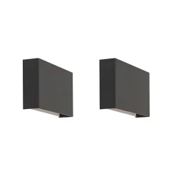 Lot de 2 appliques modernes noires - Otan