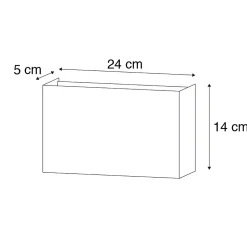 Lot de 2 appliques modernes noires - Otan