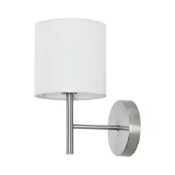 Lot de 2 appliques murales Winsford E14 argent blanc lux.pro