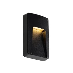 Lot de 2 appliques murales extérieures rectangulaires noires avec LED IP65 - Gem