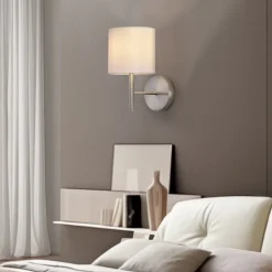 Lot de 3 appliques murales Winsford E14 argent blanc lux.pro