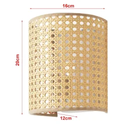 Lot de 2 appliques murales Ascot E27 20 x 16 x 12 cm blanc aspect rotin lux.pro