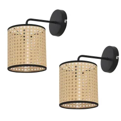 Lot de 2 appliques murales Southend 25 x 17 x 16 cm noir beige lux.pro