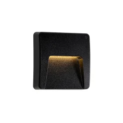 Lot de 2 appliques murales extérieures carrées noires avec LED IP65 - Gem