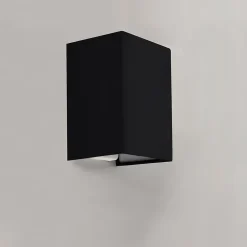 Lot de 2 Appliques Murales Schwerin Forme Angulaire E27 20 x 16 x 13 cm Noir lux.pro