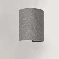 Lot de 3 Appliques Murales Brüssel en Forme Demi-Cercle E27 20 x 18 x 13 cm Gris lux.pro