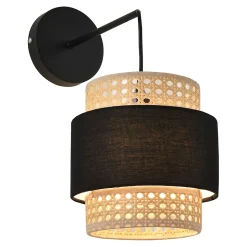 Lot de 2 appliques murales Southampton E14 noir beige lux.pro