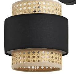 Lot de 2 appliques murales Southampton E14 noir beige lux.pro