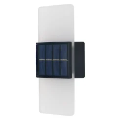 Lot de 6 Appliques murales solaires effet givrée 7lm-blanc chaud ou blanc froid-touche déco chic