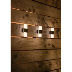 Lot de 6 Appliques murales solaires effet givrée 7lm-blanc chaud ou blanc froid-touche déco chic