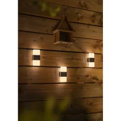 Lot de 6 Appliques murales solaires effet givrée 7lm-blanc chaud ou blanc froid-touche déco chic