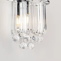 Lot de 2 appliques murales E14 Alnwick 24 x 22 x 15 cm chorme lux.pro