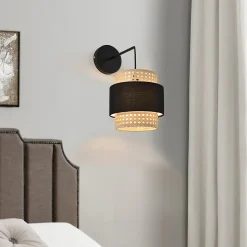 Lot de 3 appliques murales Southampton E14 noir beige lux.pro