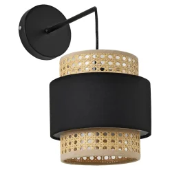 Lot de 3 appliques murales Southampton E14 noir beige lux.pro