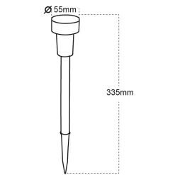 Lot de 2 Balises solaires inox H33,5cm-lumière blanche 5 lumens-idéale pour bordures ou allées