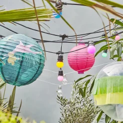 Lot de 12 Boule papier 30cm collection tropical