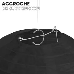 Lot de 12 Boules Japonaises Noires 20 cm