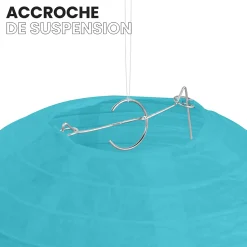 Lot de 12 Boules Japonaises Turquoise 20 cm