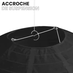 Lot de 12 Boules Japonaises Noires 30 cm