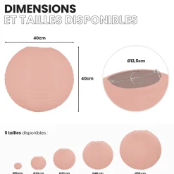 Lot de 12 Boules Japonaises Pêche 40 cm