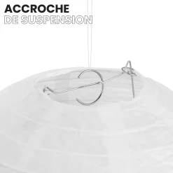 Lot de 12 Boules Japonaises Blanches 20 cm